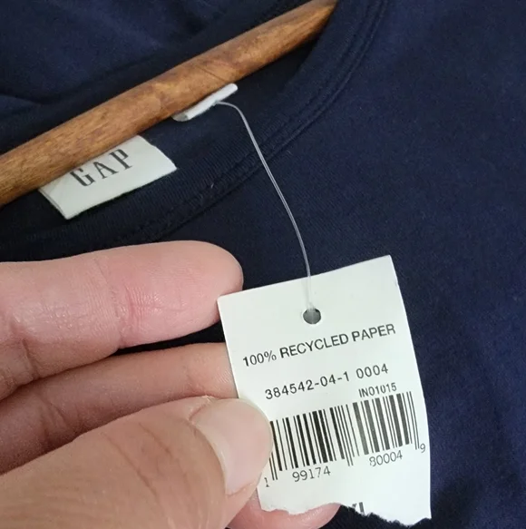 NWT GAP Blue Long Sleeve Tunic Midi Dress - Picture 3 of 4